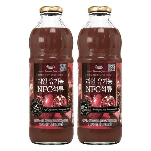 퍼니트 리얼유기농 NFC석류 주스, 1L, 2개