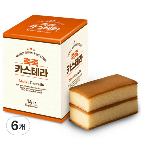키즈웰 촉촉 카스테라, 700g, 6개