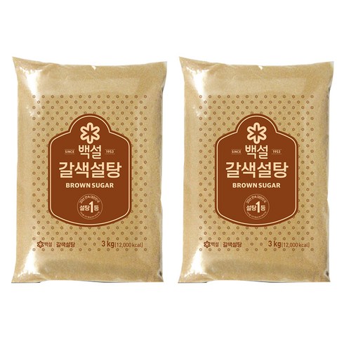 백설 갈색설탕, 3kg, 2개