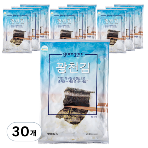 곰곰 광천김 전장, 25g, 30개