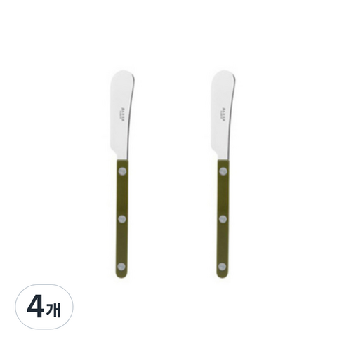 사브르 비스트로 샤이니 버터스프레더 16cm, 그린펀, 4개