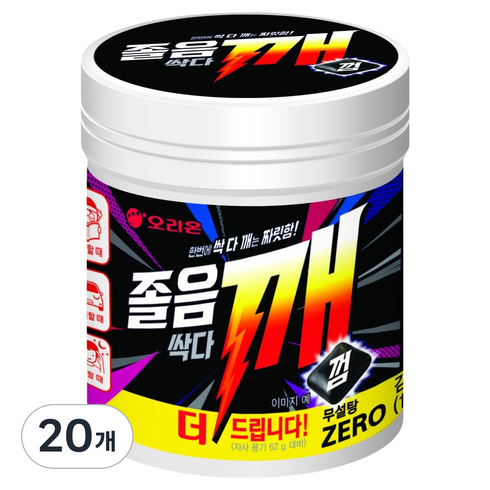 오리온 졸음싹다깨껌, 102g, 20개