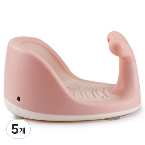 톨스토이 유아용 고래 목욕의자, 페일핑크, 5개