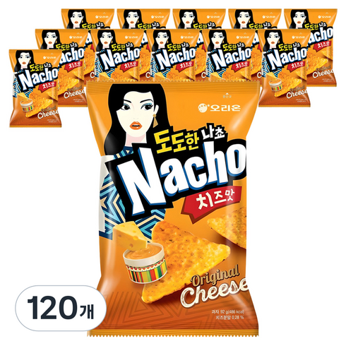 오리온 도도한 나쵸 치즈맛, 92g, 120개