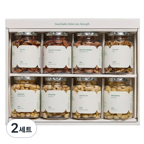 착한습관 프리미엄 견과 8종 선물세트 1.5kg, 2세트