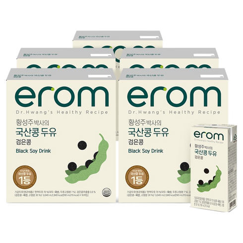 이롬 황성주 검은콩 두유, 190ml, 80개