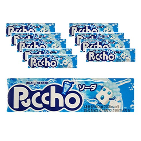 푸쵸 스틱캔디 소다맛, 50g, 10개