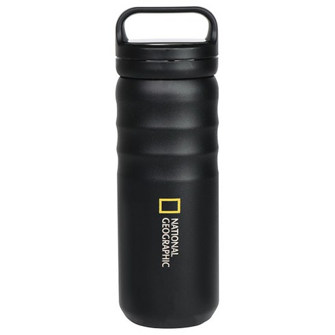 내셔널지오그래픽 에어터치 이중 스테인리스 스틸 텀블러, 시그니처블랙, 540ml, 1개
