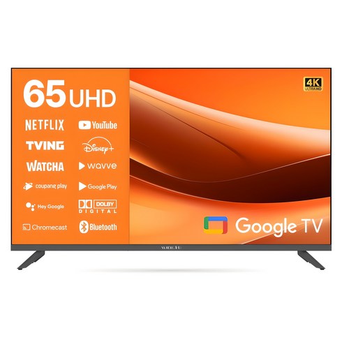 와이드뷰 4K UHD 블랙에디션 구글 스마트TV, 165cm(65인치), WGE65UT1, 스탠드형, 방문설치