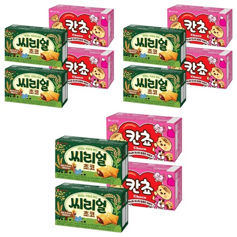 롯데웰푸드 칸쵸 54g x 2p + 씨리얼초코 42g x 2p, 3세트