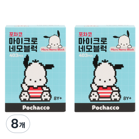 포차코 마이크로 네모블럭, 혼합색상, 8개