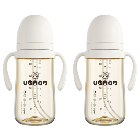 유비맘 시그니처 빨대컵, 280ml, 2개, 구름