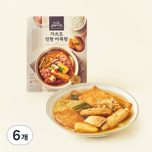 고래사어묵 가쓰오 진한 어묵탕, 340g, 6개