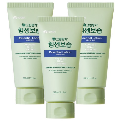 그린핑거 힘센보습 에센셜 유아로션, 300ml, 3개