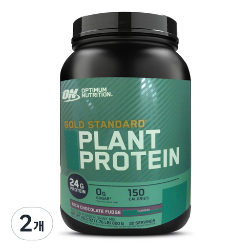 옵티멈뉴트리션 골드 스탠다드 플랜트 초코맛 20회분, 800g, 2개