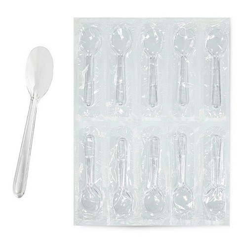 생활을그리다 미니 스푼 12cm 개별포장 투명, 150개입, 1세트
