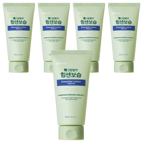 그린핑거 힘센보습 에센셜 유아로션, 300ml, 5개