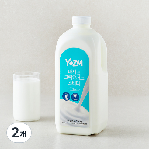 요즘 마시는 그릭요거트 스타터 플레인, 2개, 1개입, 1.8L