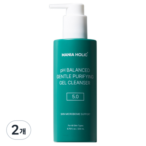 마니아홀릭 PH-밸런스드 젠틀 퓨리파잉 젤 클렌저, 2개, 200ml