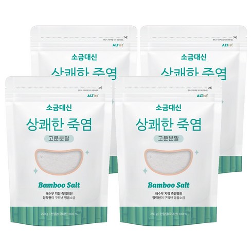알티스트 소금대신 상쾌한 죽염 고운분말, 250g, 4개