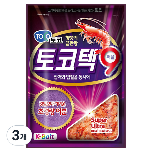 토코 토코텍 9 떡밥, 400g, 3개