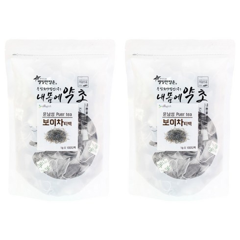 내몸에약초 보이차 티백, 1g, 100개입, 2개