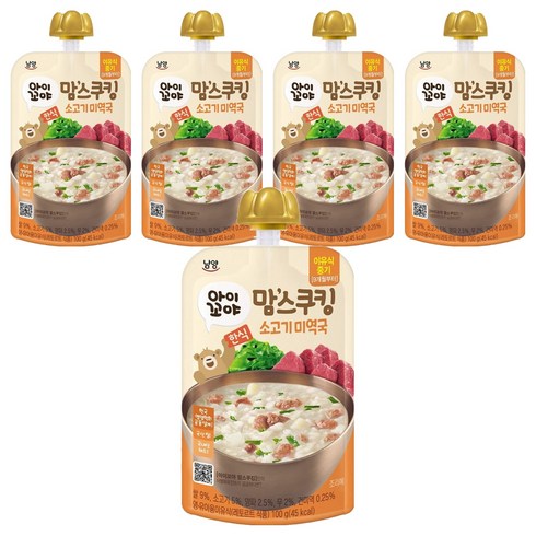 아이꼬야 맘스쿠킹 이유식 9개월부터, 100g, 5개, 소고기미역국