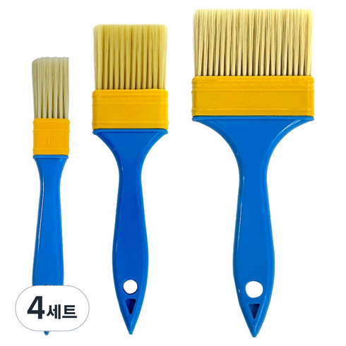 월드크린 고탄력 페인트 붓 3종 세트, 4세트
