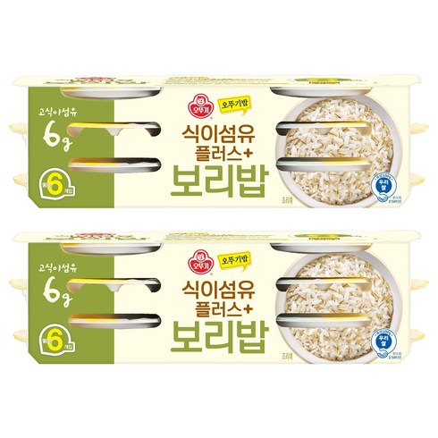 오뚜기 식이섬유플러스 보리밥, 130g, 12개