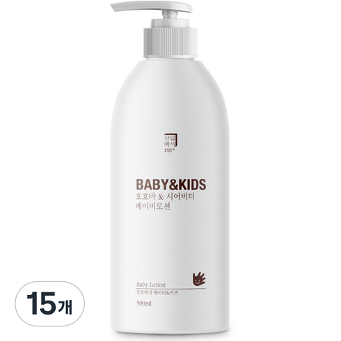 살림백서 베이비 앤 키즈 호호바 & 시어버터 베이비로션, 15개, 500ml