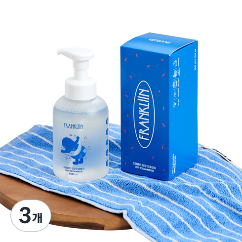 FRANKLIIN 거품형 엉덩이 클렌저, 500ml, 3개