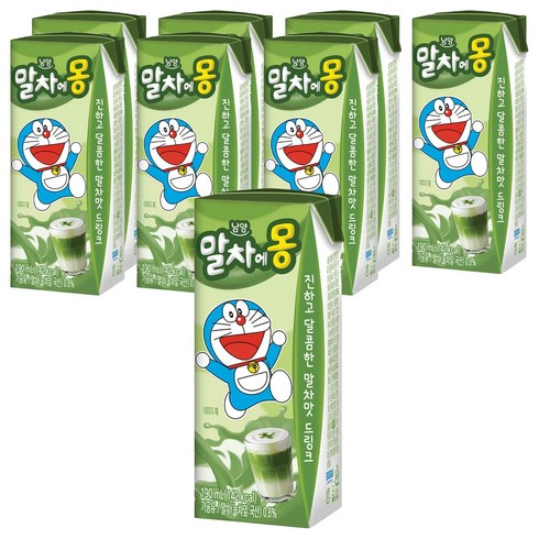 남양유업 말차에몽 우유, 190ml, 8개