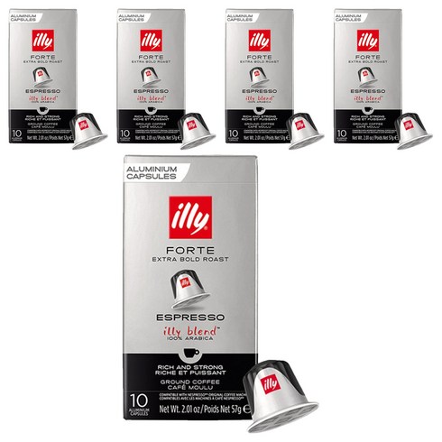 일리 엑스트라 볼드 로스트 에스프레소 그라운드 네스프레소 호환 캡슐커피, 5.7g, 10개입, 5개