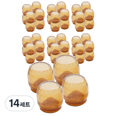 엘트리 투명 의자 발캡 원형 40mm 4p, 14세트