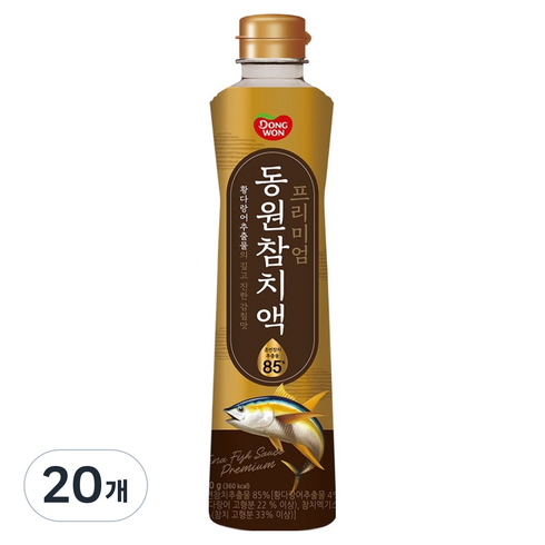 동원 프리미엄 참치액, 900g, 20개