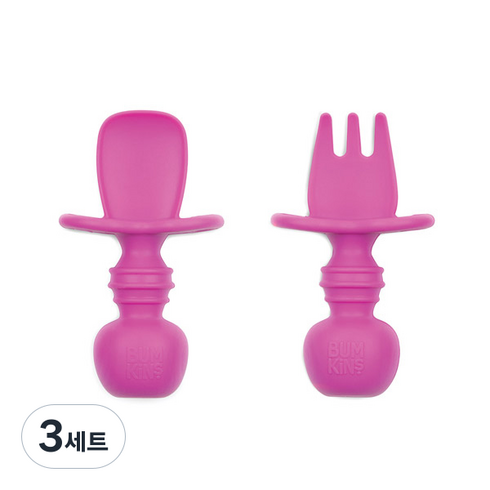 범킨스 베이비 스푼포크 세트, 푸크시아, 3세트