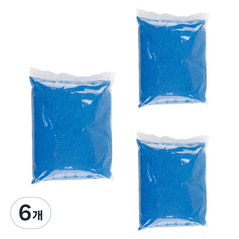 유니아트 색모래 500g, 파랑, 6개
