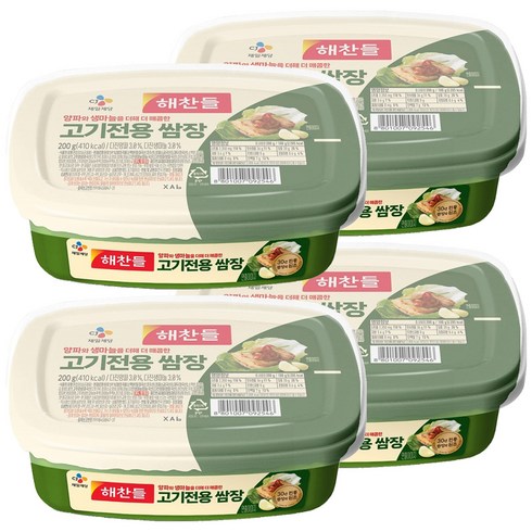 해찬들 고기전용 쌈장, 200g, 4개