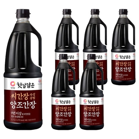 햇살담은 씨간장 숙성공법 양조간장, 1.7L, 6개