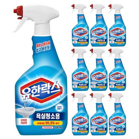유한락스 욕실청소용 세정제, 500ml, 10개