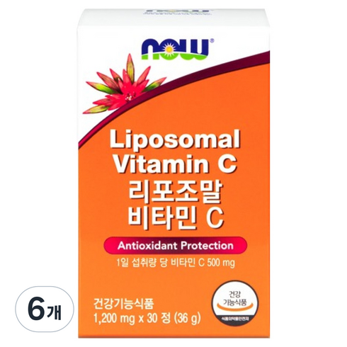 나우푸드 리포조말 비타민C 30p, 36g, 6개