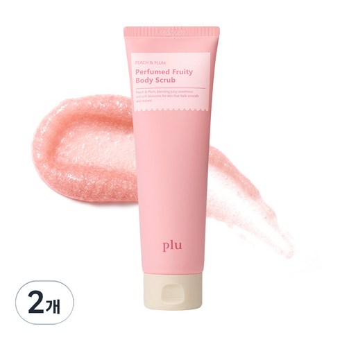플루 프루티 바디스크럽 피치 앤 플럼, 200g, 2개