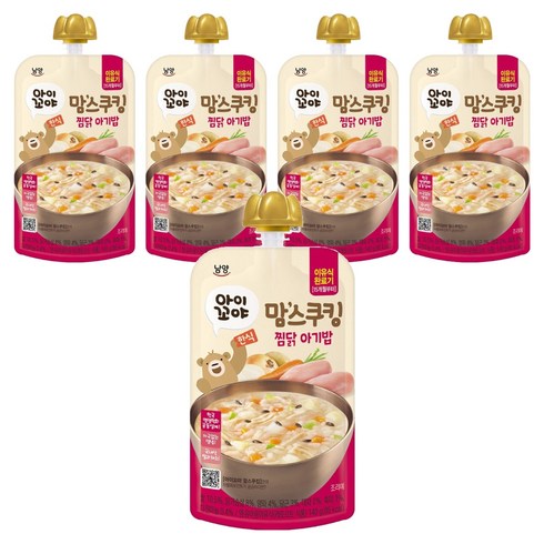 맘스쿠킹 이유식, 140g, 5개, 찜닭아기밥