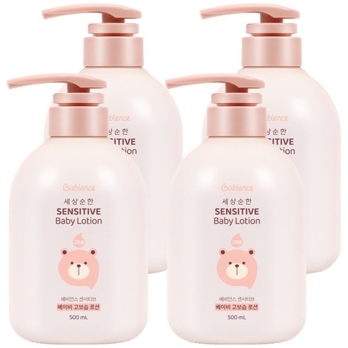 베비언스 유아용 센서티브 고보습 로션, 500ml, 4개