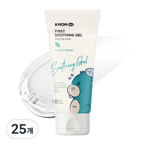 케이맘 유아용 비건 처음 수딩젤 무향, 25개, 150ml