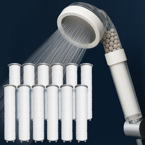 레베랑스 마이크로필터 샤워기 + 필터12p, 1개, 혼합색상
