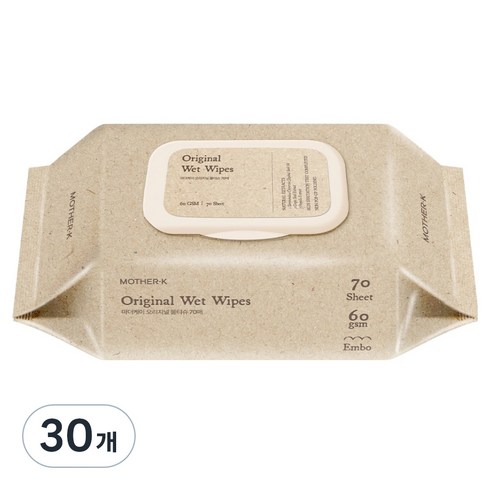 마더케이 오리지널 물티슈 캡형, 60g, 70매, 30개
