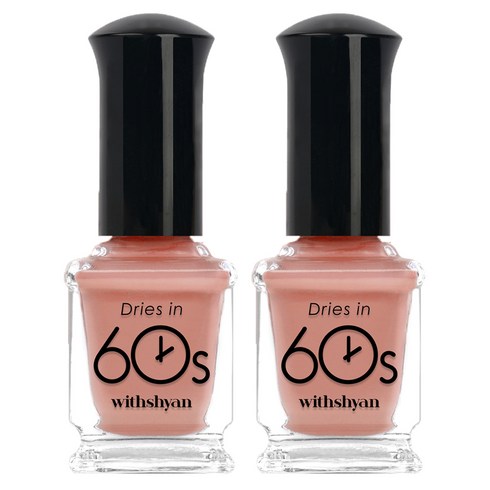 위드샨 60초 건조 매니큐어, M069샐먼핑크, 9ml, 2개
