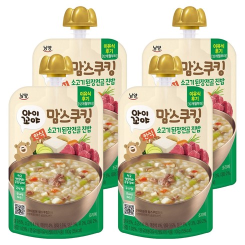 맘스쿠킹 12개월부터, 100g, 4개, 소고기 된장전골 진밥
