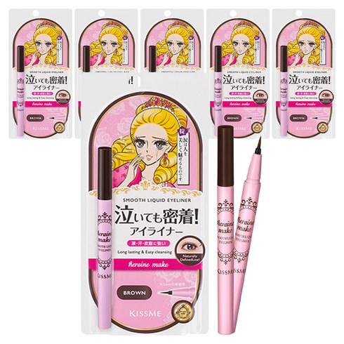 히로인메이크 스무스 리퀴드 아이라이너 N 0.4ml, 브라운, 6개